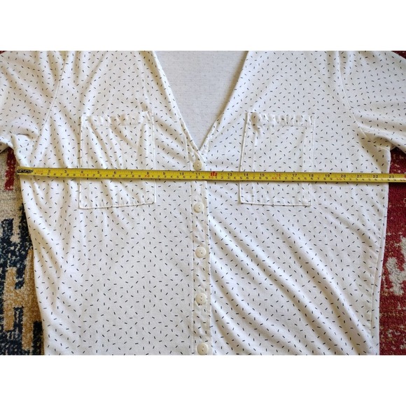 Vintage Athentic Forenza Sportswear White Button Down Shirt Size M Pockets - Picture 5 of 6